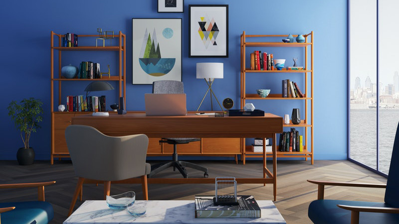 ILLUSTRATIO OF A MODERN OFFICE. Real Estate Market Trends